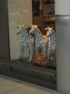 Zebrinhas na loja do aeroporto